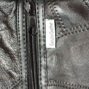 Elegant Black Leather Laptop Bag